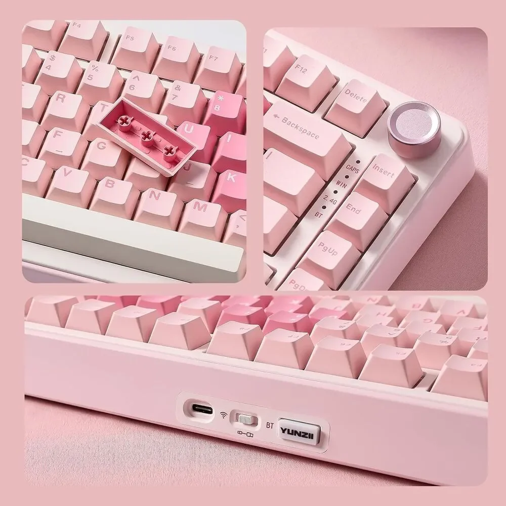YUNZII B75 PRO Wireless Mechanical Keyboard,75% Hot Swappable Backlit NEW